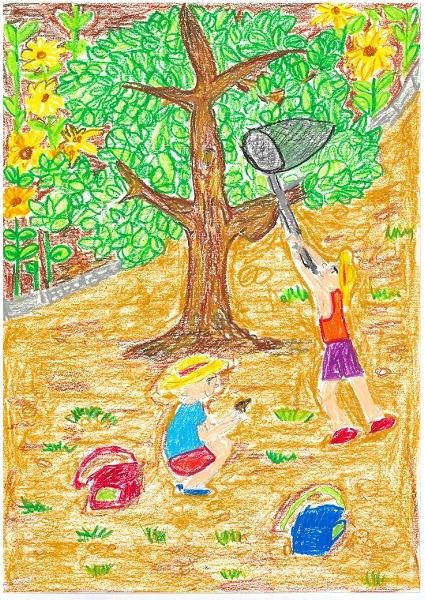 表紙「夏の虫捕り」